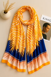 Viscose printed magical ferns  stole Wax Colors