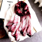 Viscose printed ferns  stole Wax Colors