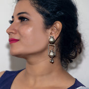 Saar Silver Oxidised Kalash Earring Wax Colors