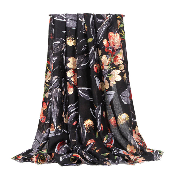Viscose printed shimmered stole Wax Colors