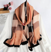 Viscose Printed checkered  stole Wax Colors