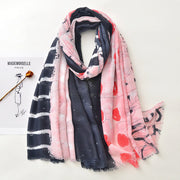Viscose Printed Tie and Dye Designed Stole Wax Colors